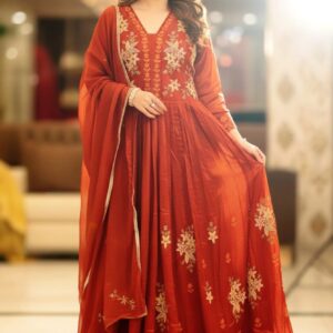 Anarkali-style Gown with a traditional flair